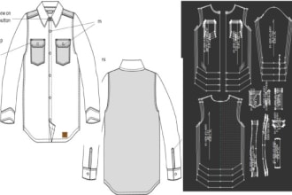 make men, women clothing sewing pattern and grading