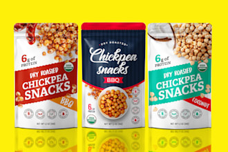 create food pouch label and pouch bag packaging design