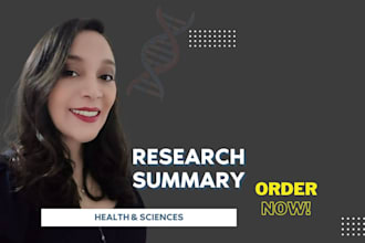 do medical scientific research  summary writing for you