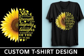 do a custom t shirt design and illustration