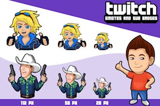 create twitch emotes and sub badges for you