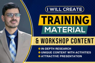 create training material and workshop content