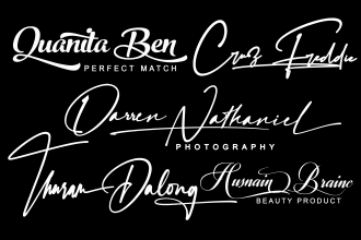 design calligraphy handwritten business photography signature logo