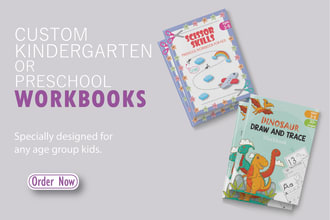 design custom kindergarten workbooks for kids