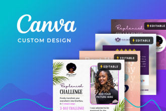 create editable canva social media graphics