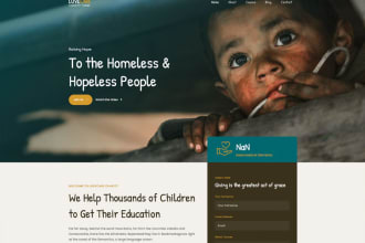 build ngo charity website for nonprofit charity donations