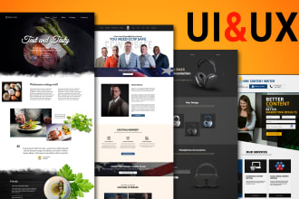 design photoshop website template or PSD website landing page UI UX