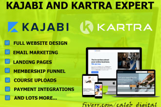 be your kajabi, kartra, go high level, systeme io, wix and getresponse expert