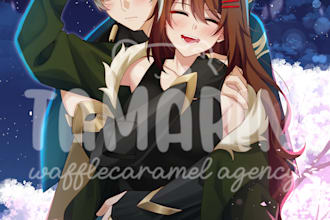 make genshin impact and honkai art for you