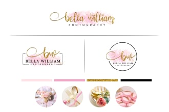 design an elegant signature logo with branding package