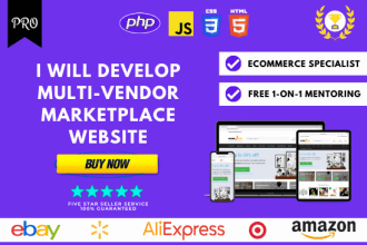 develop multi vendor ecommerce marketplace websites like amazon, ebay