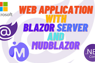 develop front end with blazor server and mudblazor