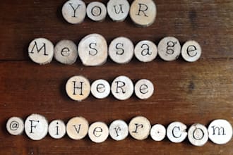 make a personalised message on wood chips