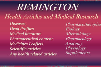 write medical and health research articles