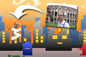 put your face into a retro style online game