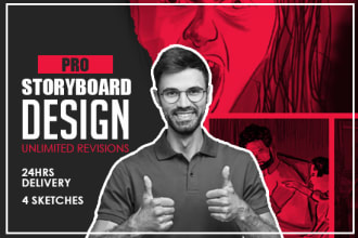 create 4 storyboard sketches for your film or animation