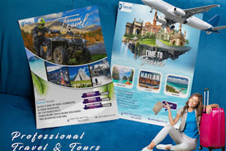 design  professional cruise party, travelling, tours flyer