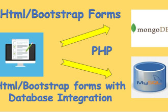 create html forms with backend integration with database