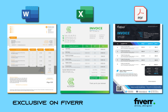 design professional invoice design template in 4 hour