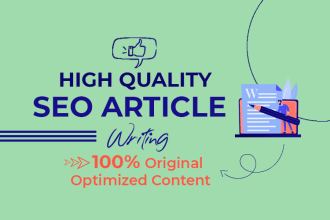 do SEO article writing, blog writing, and content writing