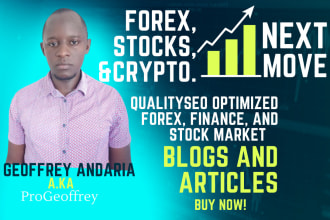 write high quality forex and stock market blogs and articles