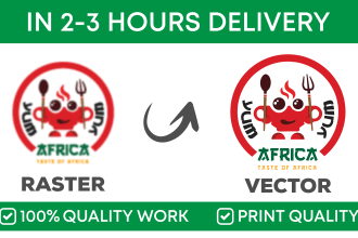 do vector tracing, redraw, recreate any logo or image with high resolution