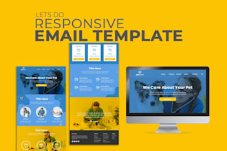 design a responsive email template in HTML, email signature
