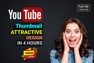 design an exclusive youtube thumbnail, cover in 4 hours