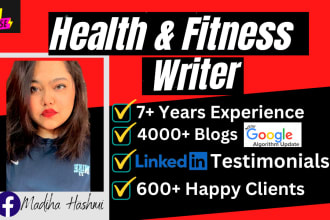 write health and fitness articles