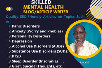 write high quality mental health articles and blogs