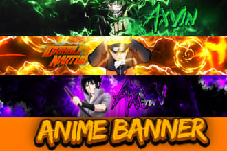 design a unique game, anime, manga logo and banner