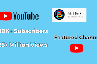 feature your youtube channel on my channel with 110k