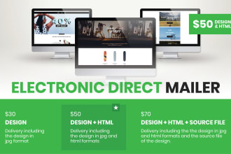 design and develop electronic direct mailer and email campaigns