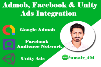 integrate admob, facebook, unity ads in your android studio apps