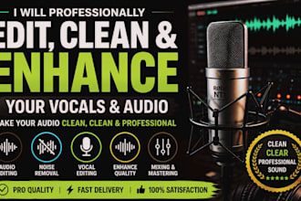 professionally edit and enhance your vocals or audio