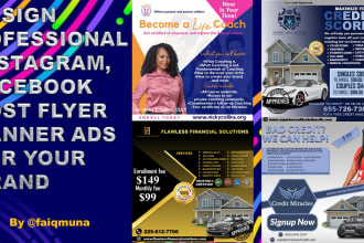 create professional instagram fb post design for your brand