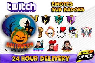 create twitch sub badges and twitch emotes