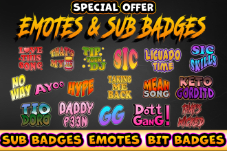 create twitch sub badges and twitch emotes