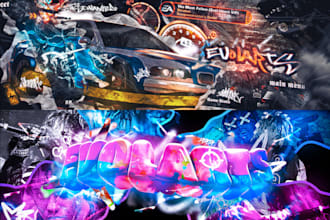 design a custom twitter header, youtube banner