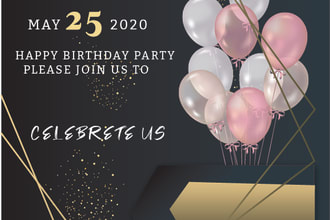 design birthday card event poster party invitation