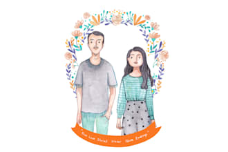 draw illustration in watercolor style