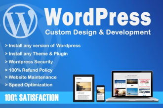 create clean and modern website on wordpress
