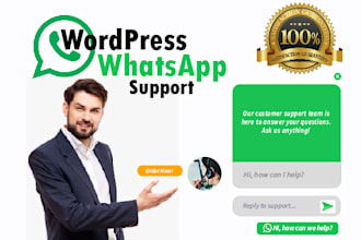 setup wordpress whatsapp support system