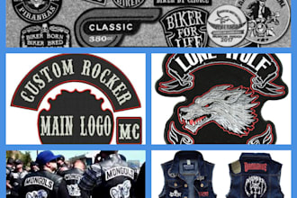 do designed and delivered custom bikers patches