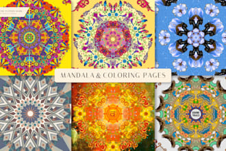 illustrate mandala art coloring book for adults and kids
