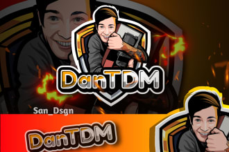 draw your face into light esport logo in 24 hours