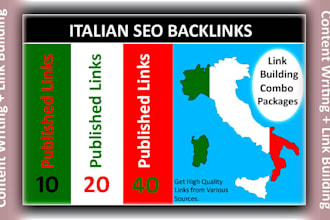 do italian press release and link building combo package