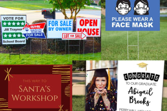 design professional yard sale sign in 24 hours