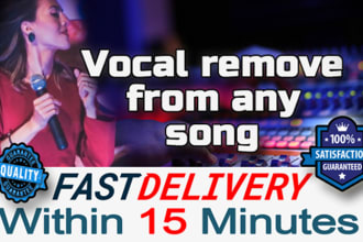 remove or isolate vocals from song within 15 minutes