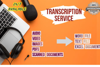 transcribe text from images, audio, video, scanned documents or retype them